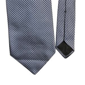 Brooks Basics Designer Mens Tie Pure Silk Imported Fabric Blue White